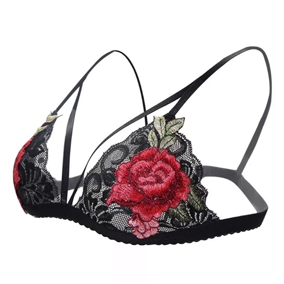 New Rose Appliqué Bralette - Picture 2 of 7